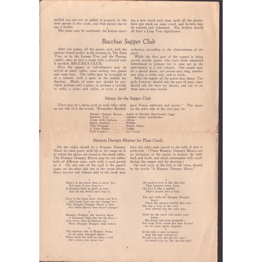 Vintage Good Housekeeping Art and Etiquette of Entertaining Leap Year Party Book - Picture 2 of 3